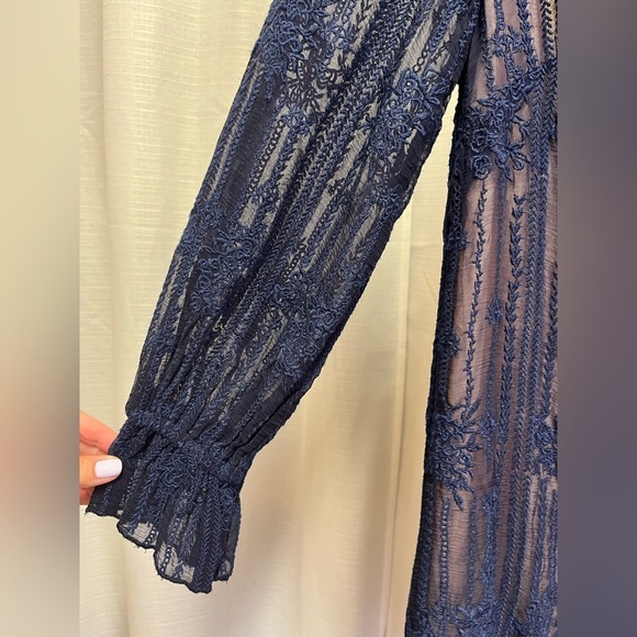 Sundance Emma Graceful Navy Lace dress | size Small - Picture 4 of 7